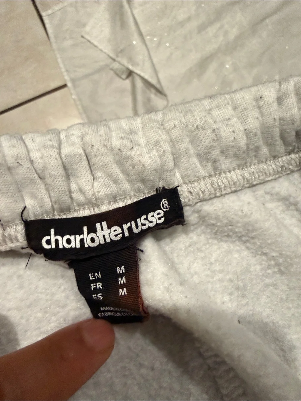 Charlotte Russe Light Gray Sweatpants - for teens size L